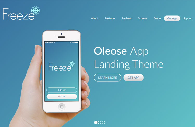 theme,mobile,app,app-store,ipad,iphone,launch,apple,landing,one-page,colors,less,blue,green,scoop-themes